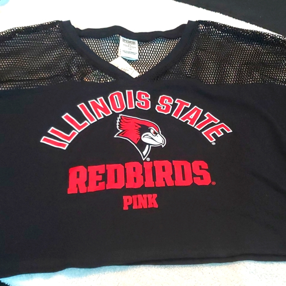 WOMENS NWT PINK ILLINOIS REDBIRDS, KENT STATE CROP TOP